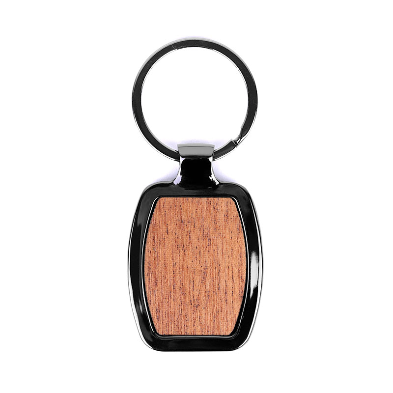 Revere Oval Wood Key Chain - Natural Wood