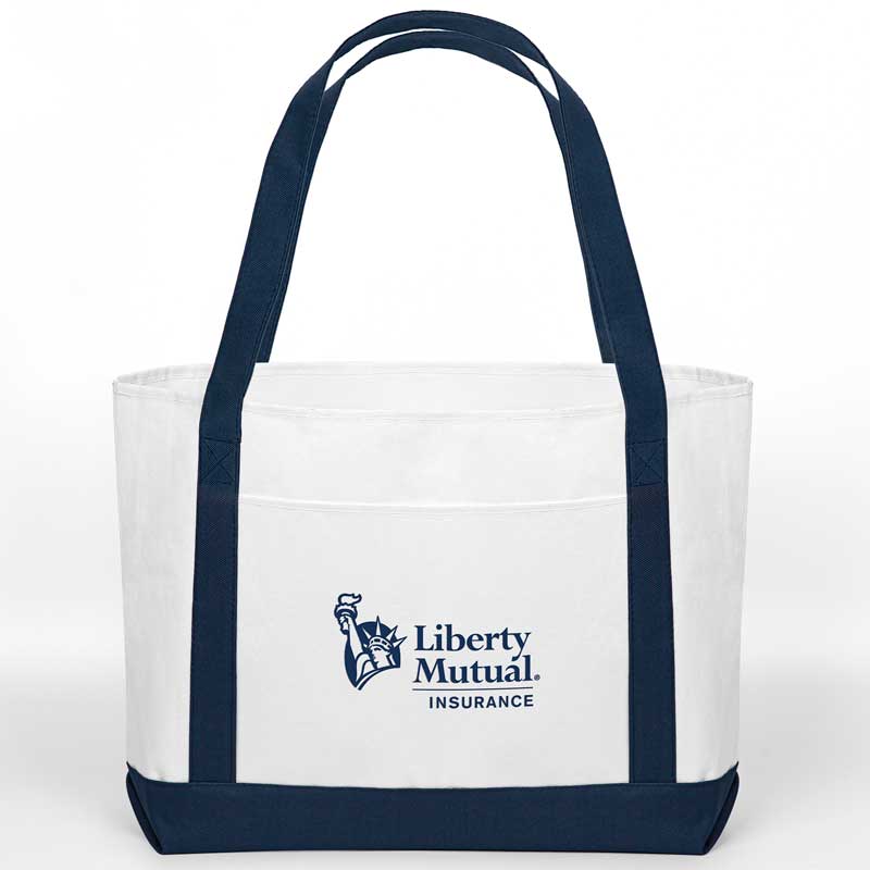 Yorker Canvas Tote Bag - Navy Blue