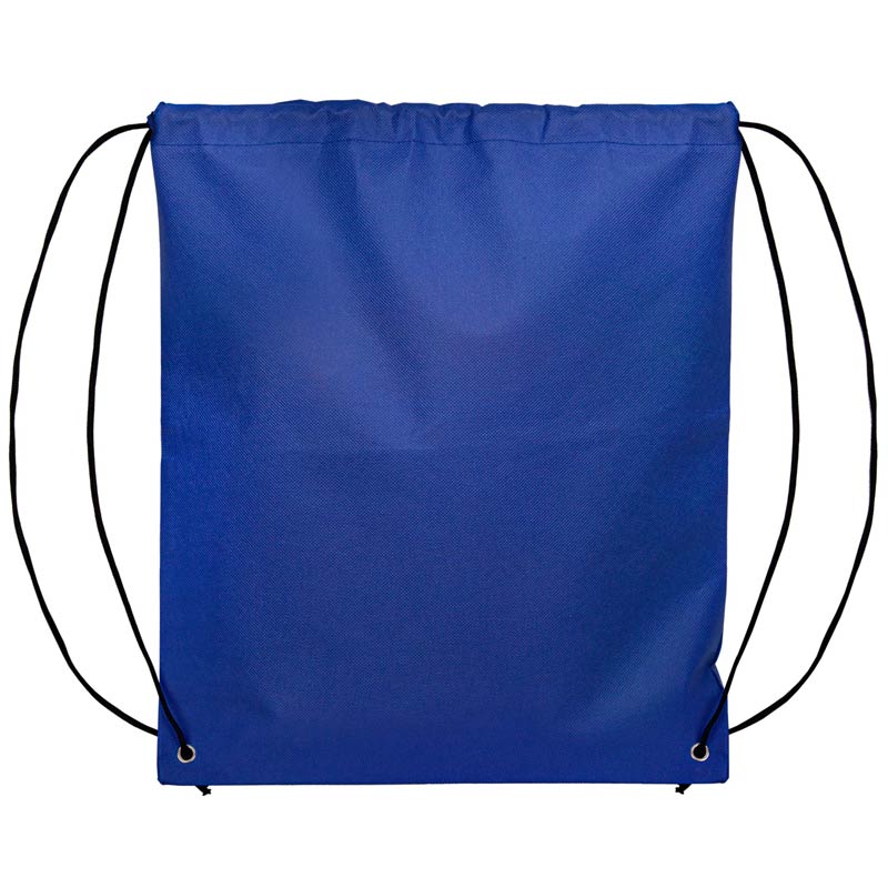 14.5 x 17.5 Eco-Friendly 80GSM Non-Woven Drawstring Backpack - Blue