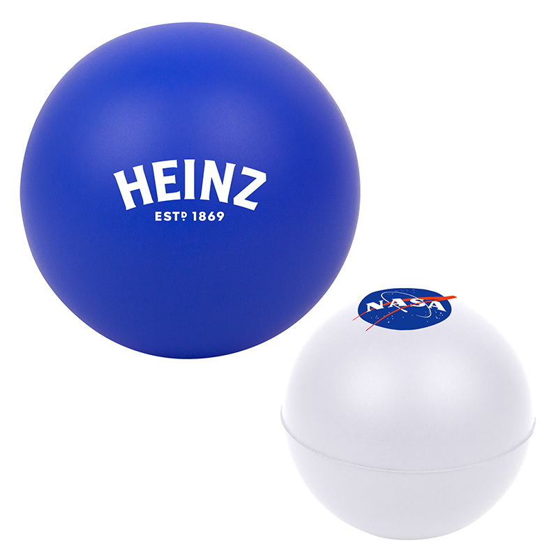 High Bounce Stress Ball - Feeling the squeeze? Let the High Bounce Stress Ball take it all away! This unassuming 3" PU ball isn't just bouncy, it's a portal to stress-free bliss. 3-inch diameter. It is made of PU (polyurethane foam). Toss it, catch it, or let it bounce wildly on its own. Compact comfort, so tuck it in your pocket, bag, or desk drawer. Squeezing stress balls can lower blood pressure and improve mood.